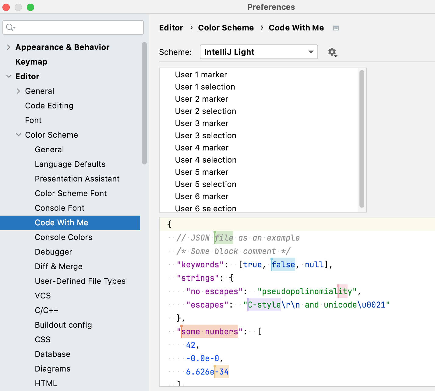 the Editor settings the Editor settings