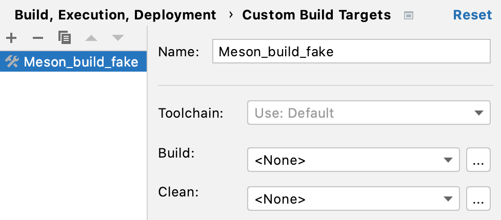Creating a fake custom build target Creating a fake custom build target