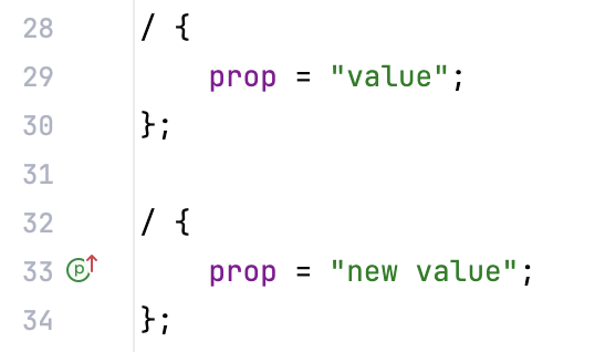 Highlighting overwritten properties Highlighting overwritten properties