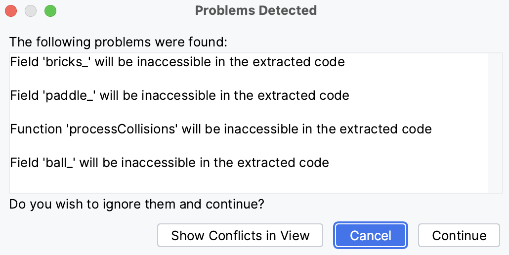 Problems detected during Extract Superclass Problems detected during Extract Superclass