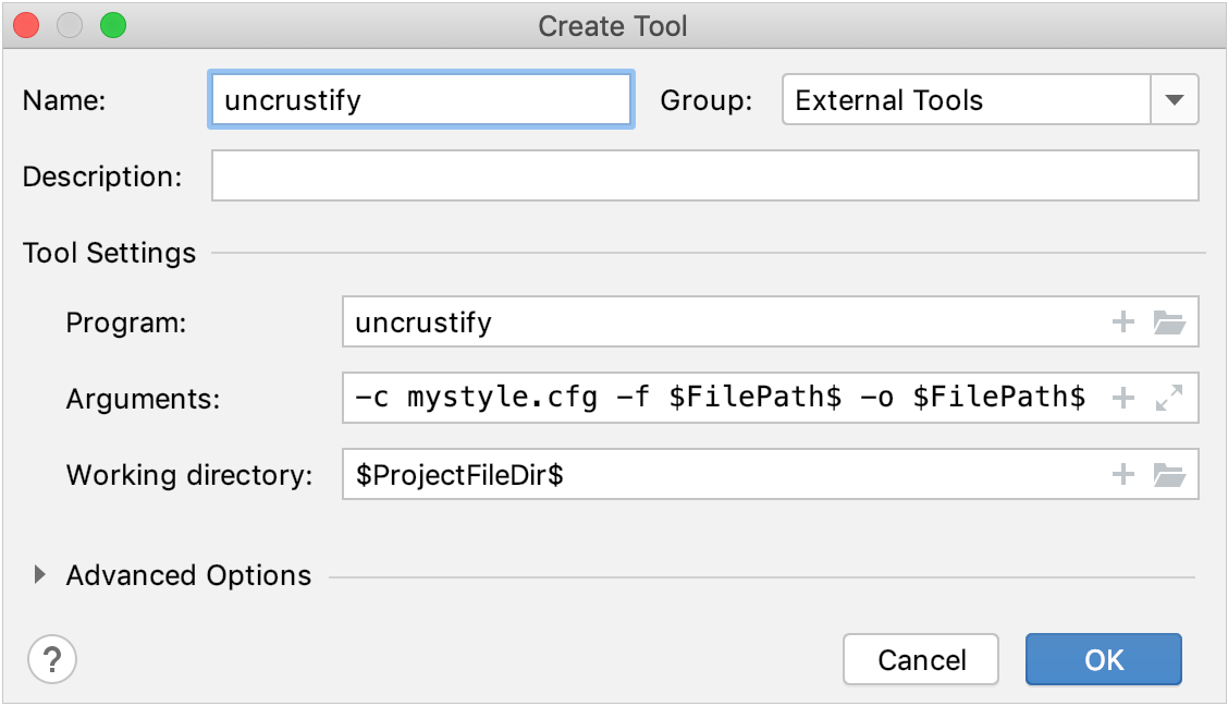 Adding an external tool Adding an external tool