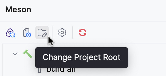 Meson window toolbar Meson window toolbar