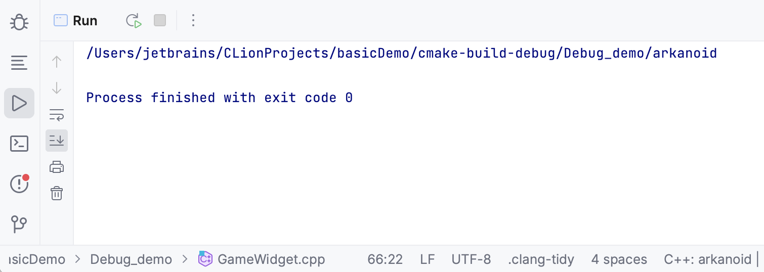 Run tool window Run tool window