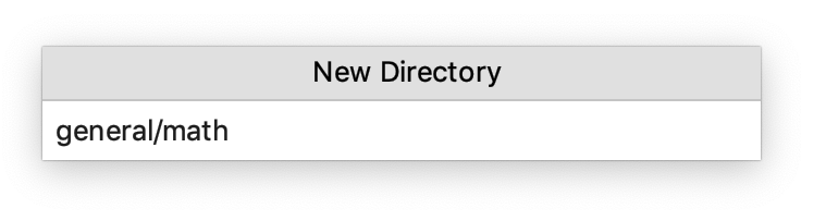 Creating a new nested directory Creating a new nested directory