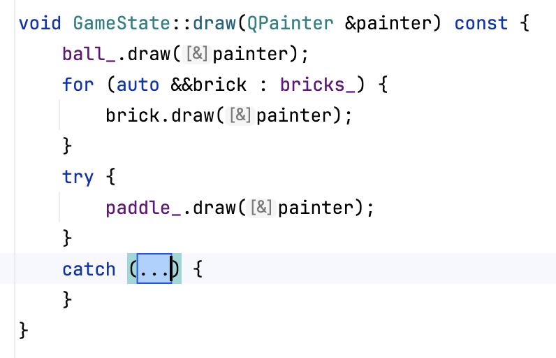 Result of surrounding a block of code with a live template Result of surrounding a block of code with a live template