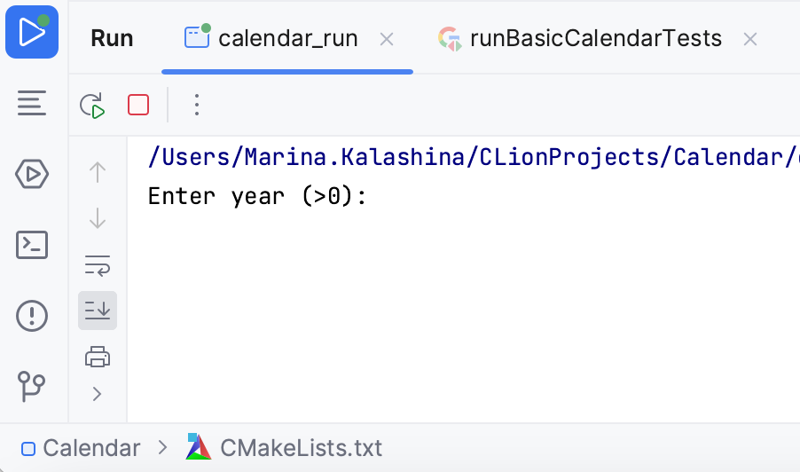 Tabs in the Run tool window Tabs in the Run tool window