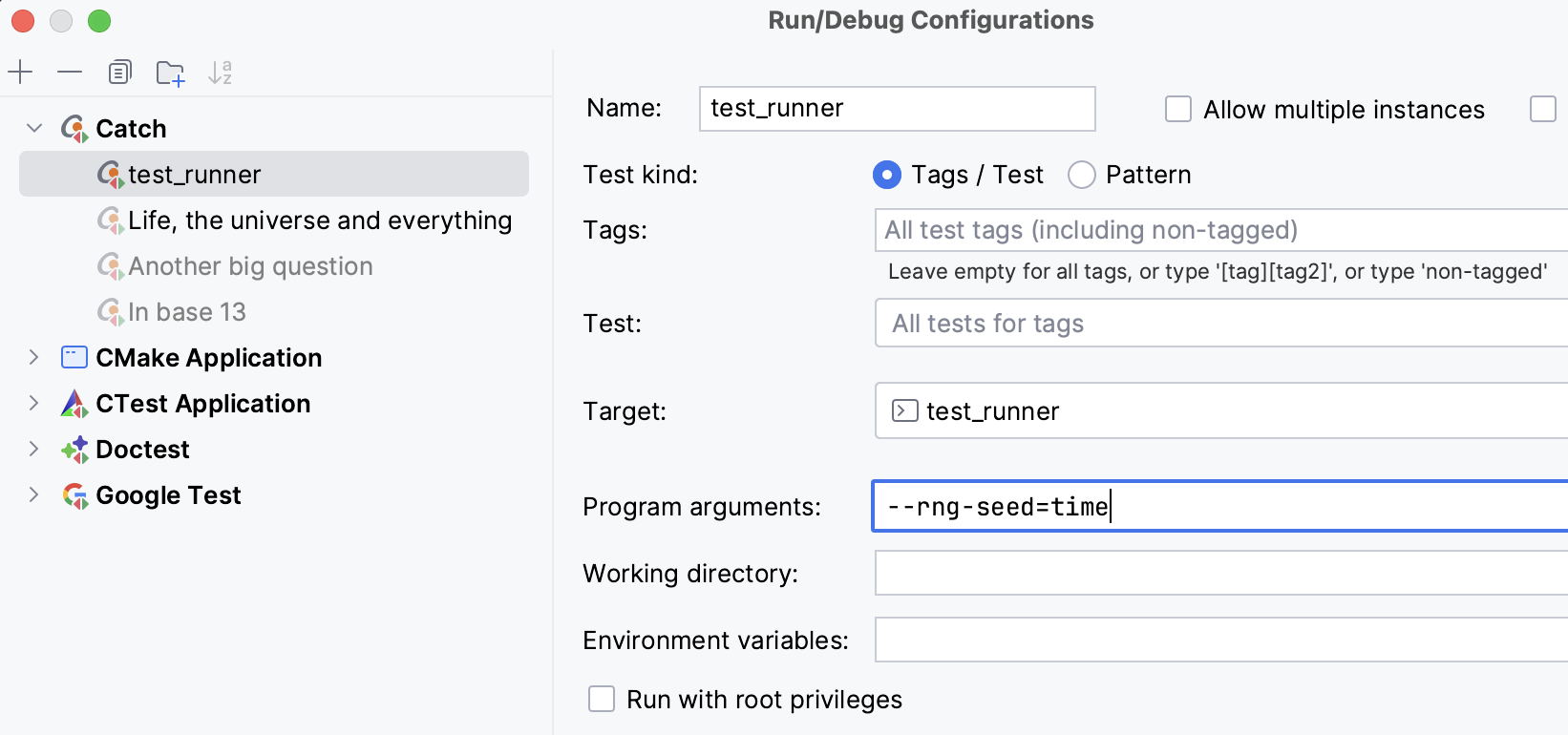 Specifying the rng-seed Specifying the rng-seed