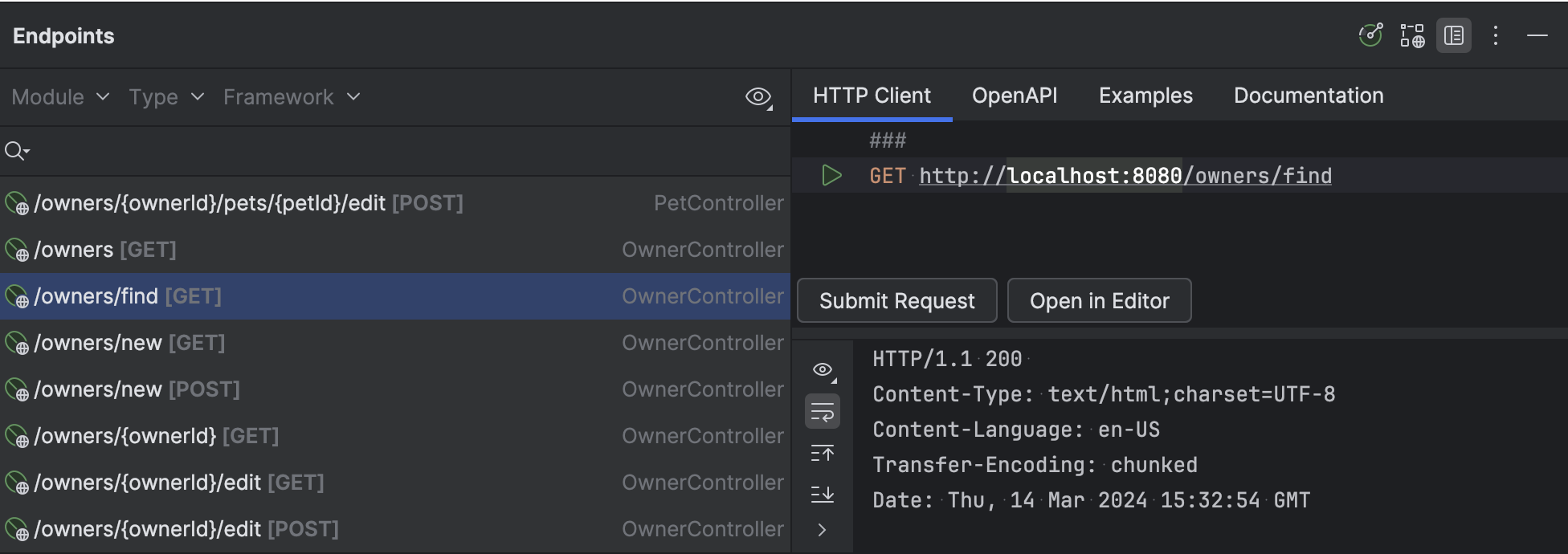 Endpoints tool window IntelliJ IDEA Documentation