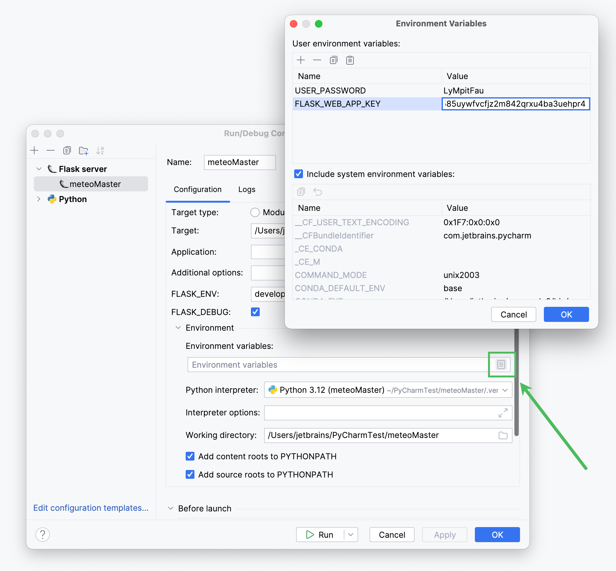 Adding environmental variables Adding environmental variables