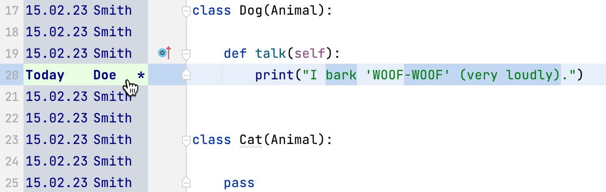 Difference in lines Difference in lines