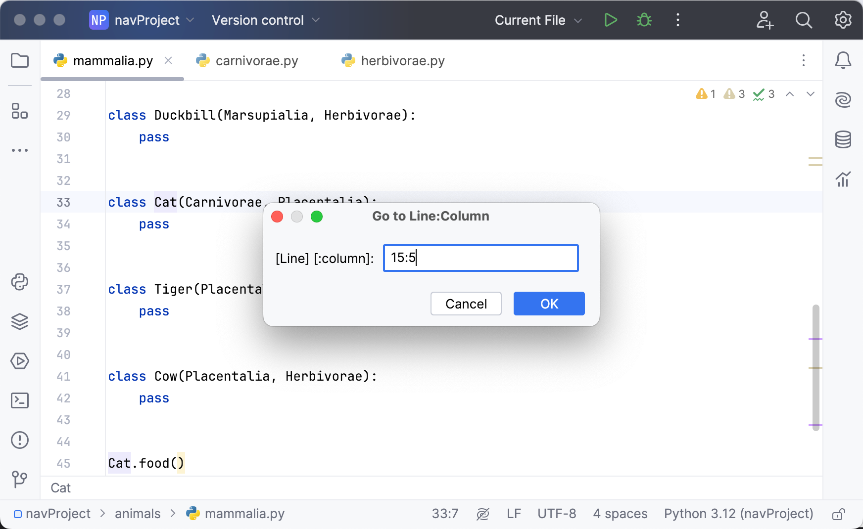 Go to line Go to line