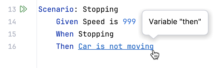 Jumping to the step definition Jumping to the step definition