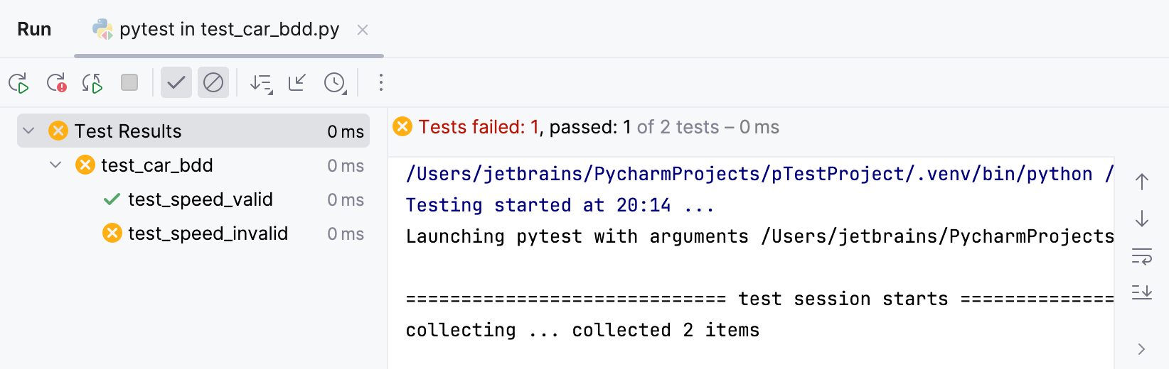 pytest-bdd results pytest-bdd results