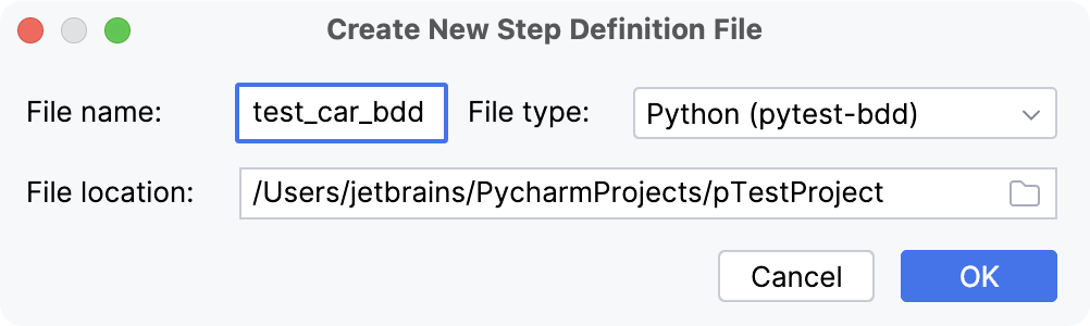 step definitions generation step definitions generation