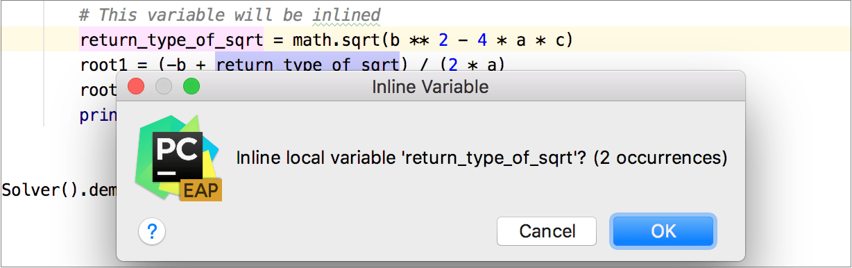 Inline dialog Inline dialog