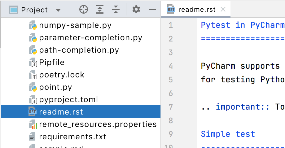 a file with restructured text a file with restructured text