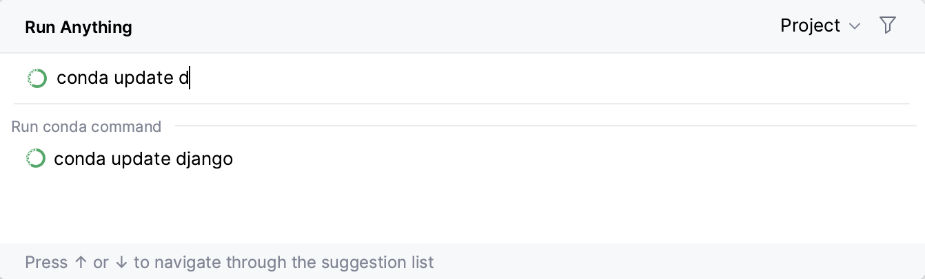 Run Anything: conda commands Run Anything: conda commands