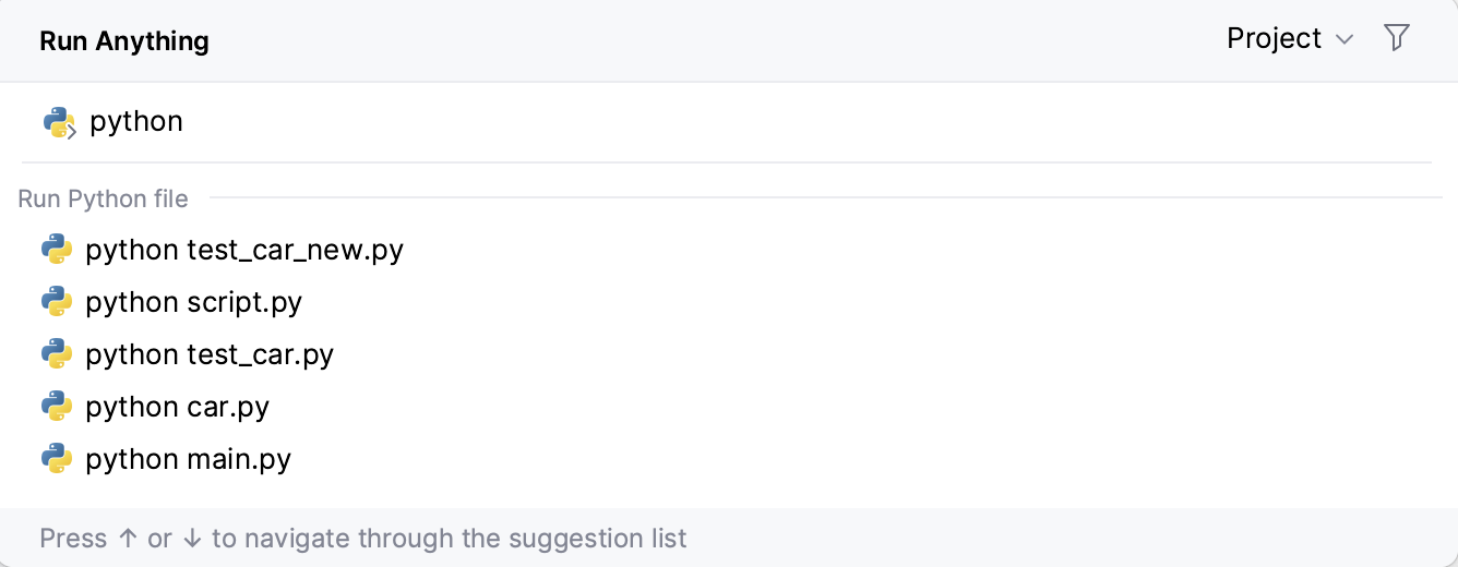 Run Anything: Python files Run Anything: Python files