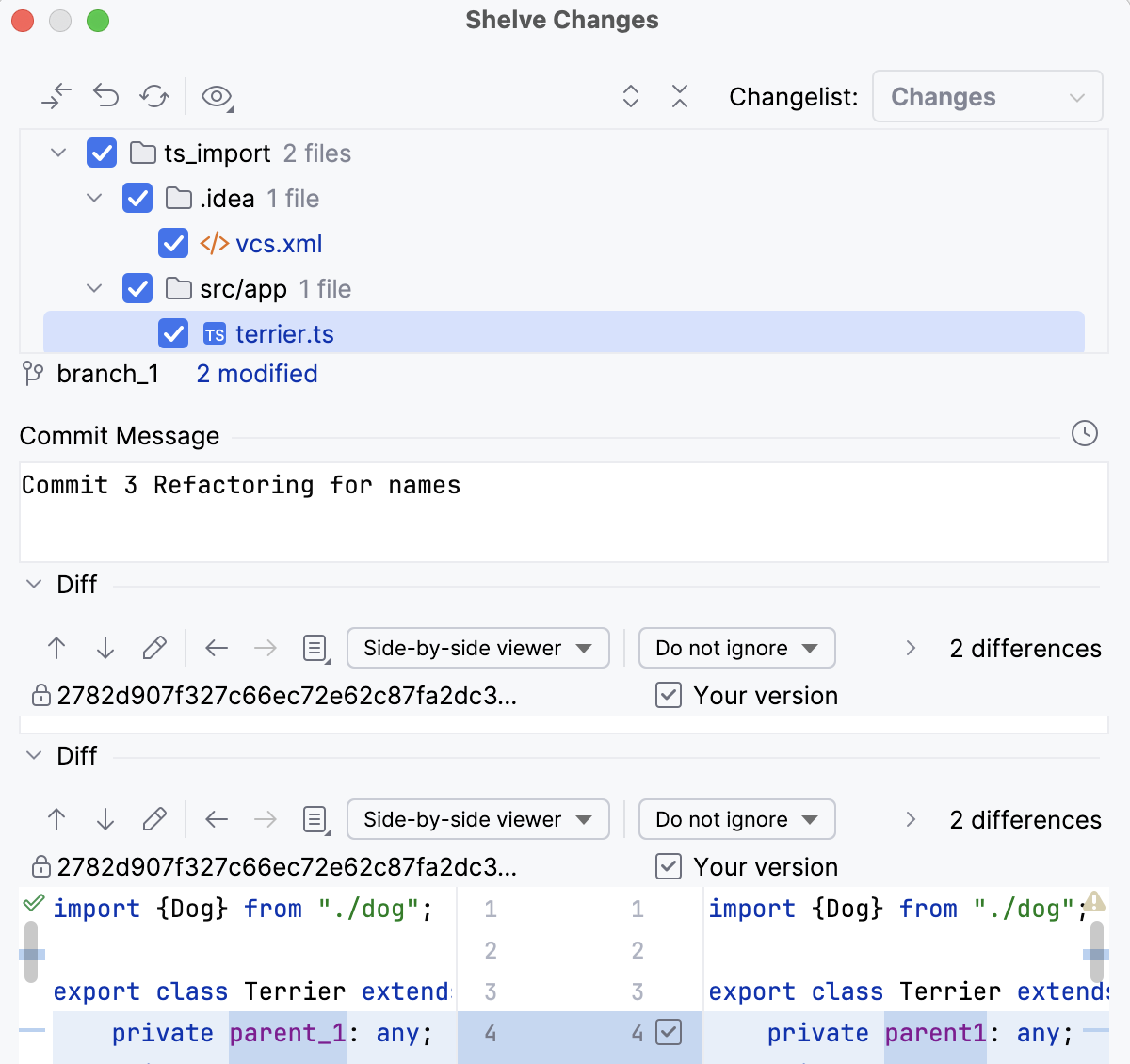 Shelve or stash changes Storm Documentation