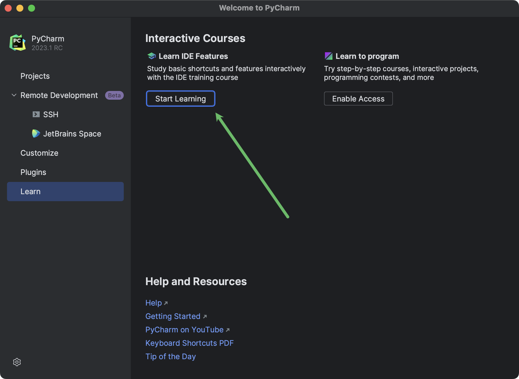 Run PyCharm for the first time | PyCharm Documentation