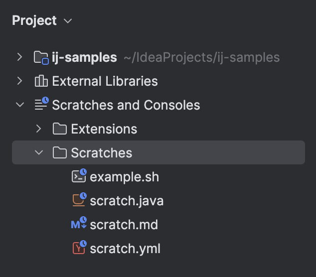 Scratch files IntelliJ IDEA Documentation