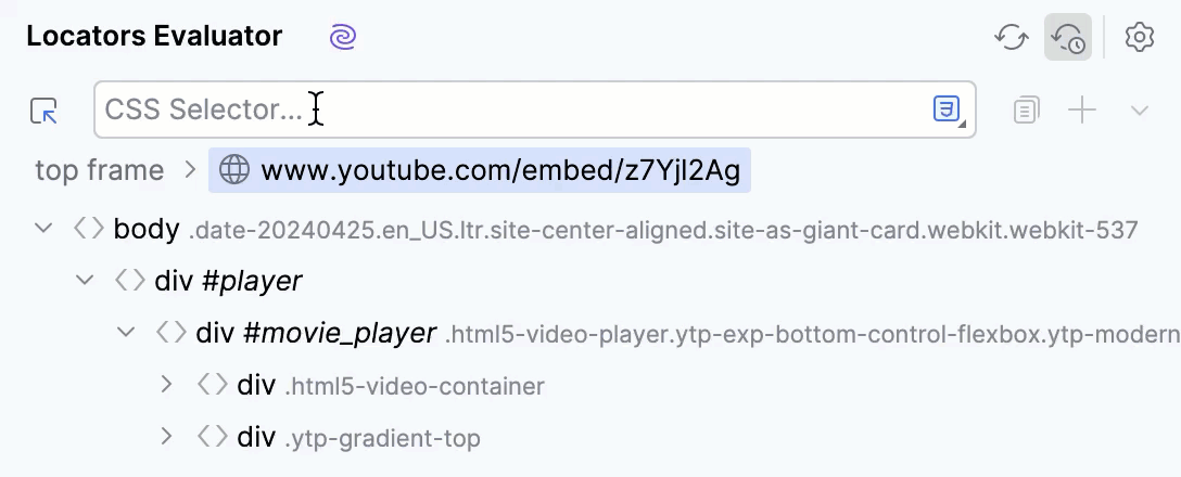 Switch back to the root frame