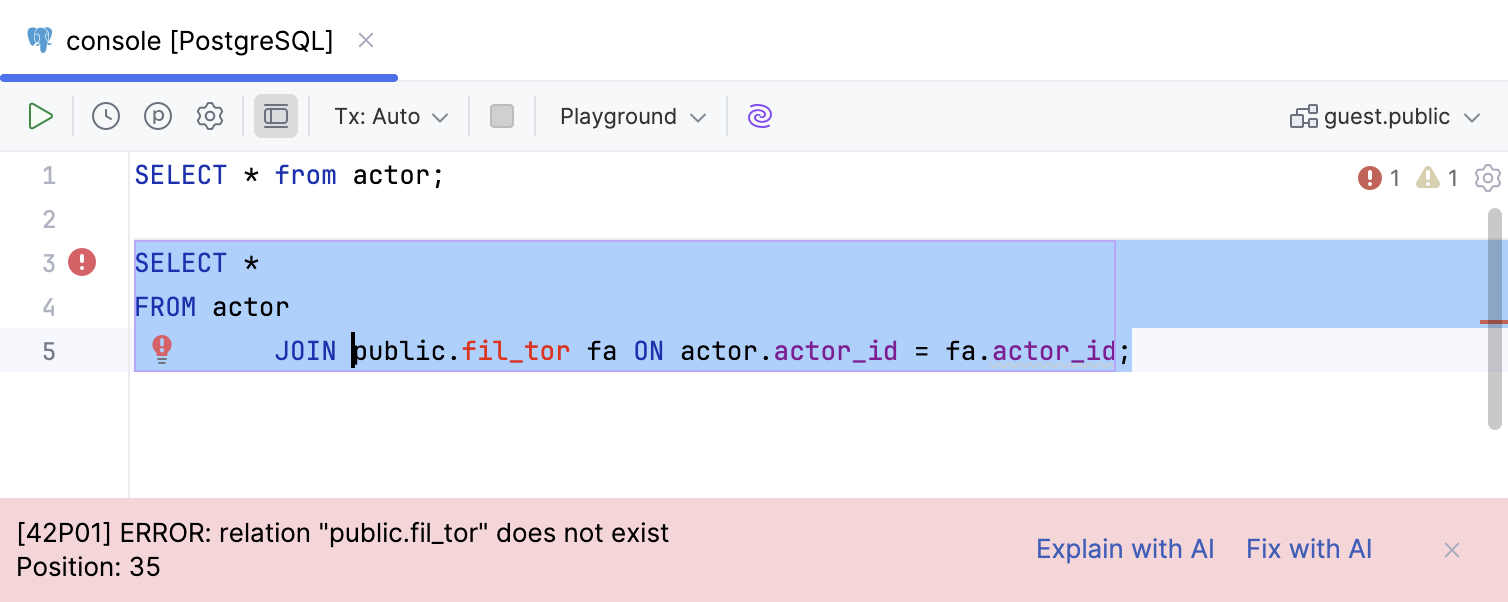 SQL query execution error handling actions SQL query execution error handling actions