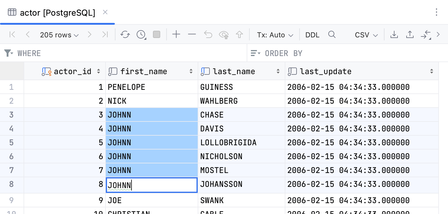 Edit multiple cell values Edit multiple cell values