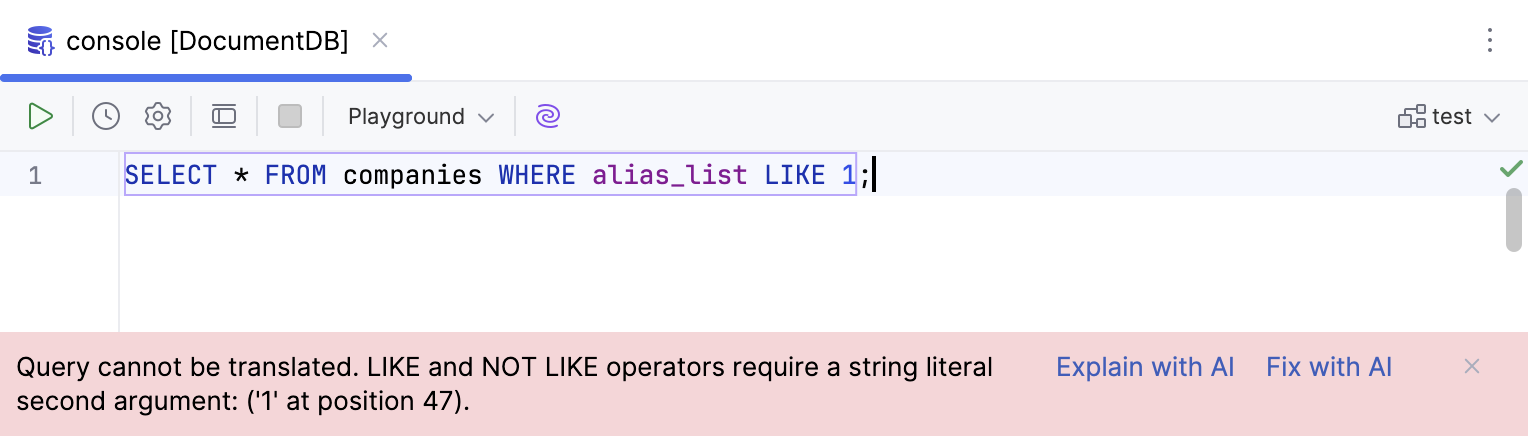 LIKE and NOT LIKE require a string literal LIKE and NOT LIKE require a string literal