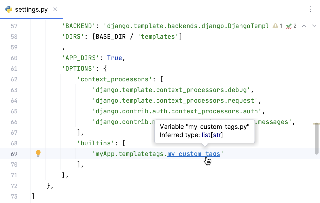 Navigating to the tag implementation Navigating to the tag implementation