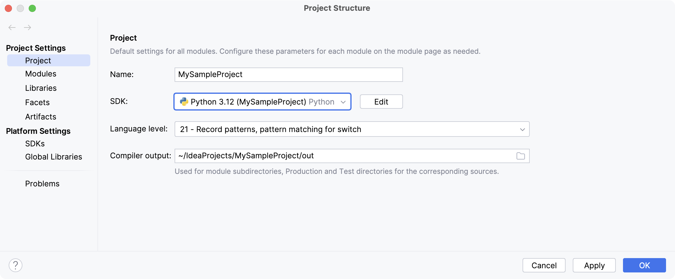 Change a Python SDK