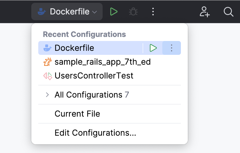 Permanent and temporary configurations have different icons