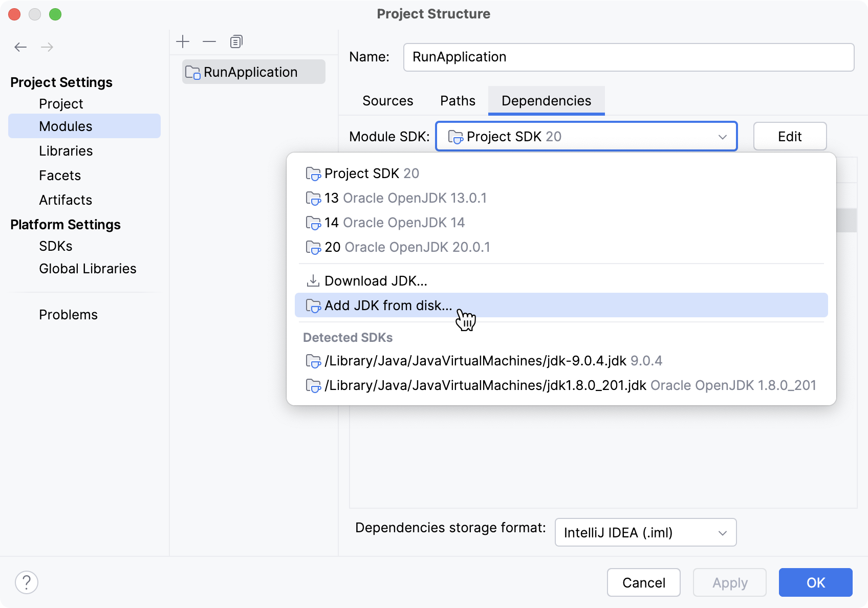 Setting up another module-level SDK Setting up another module-level SDK