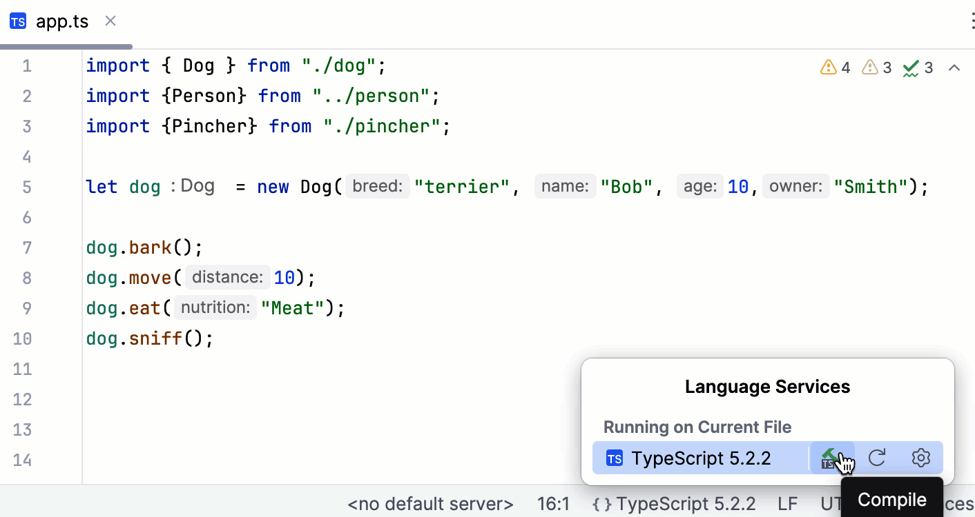 TypeScript: monitor compilation errors