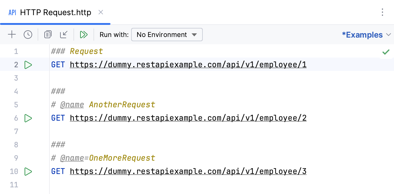 输入 HTTP 请求名称