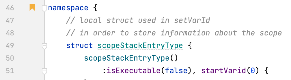 在编辑器中放置的匿名书签