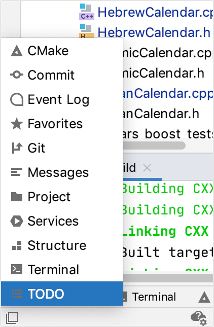 快速访问工具窗口