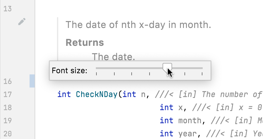 调整渲染视图中的字体大小