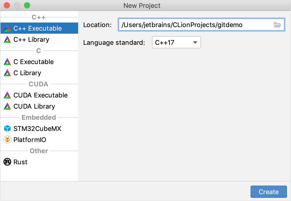 创建一个新项目