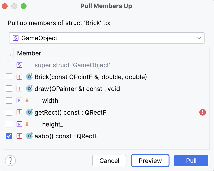 将成员上移 将成员上移