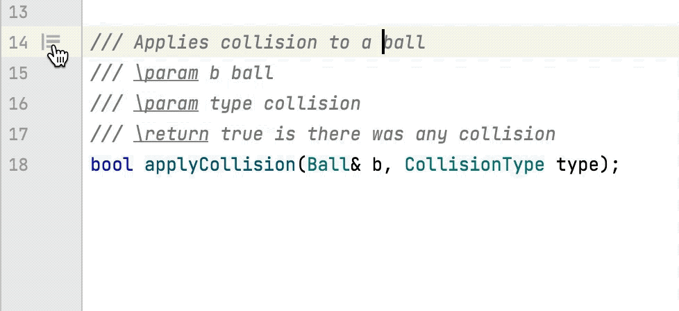 切换 Doxygen 注释的渲染视图