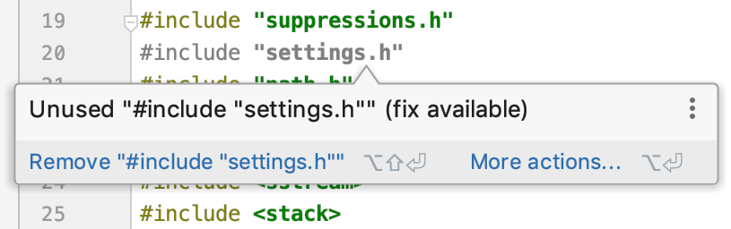 未使用的 Includes 检查 未使用的 Includes 检查