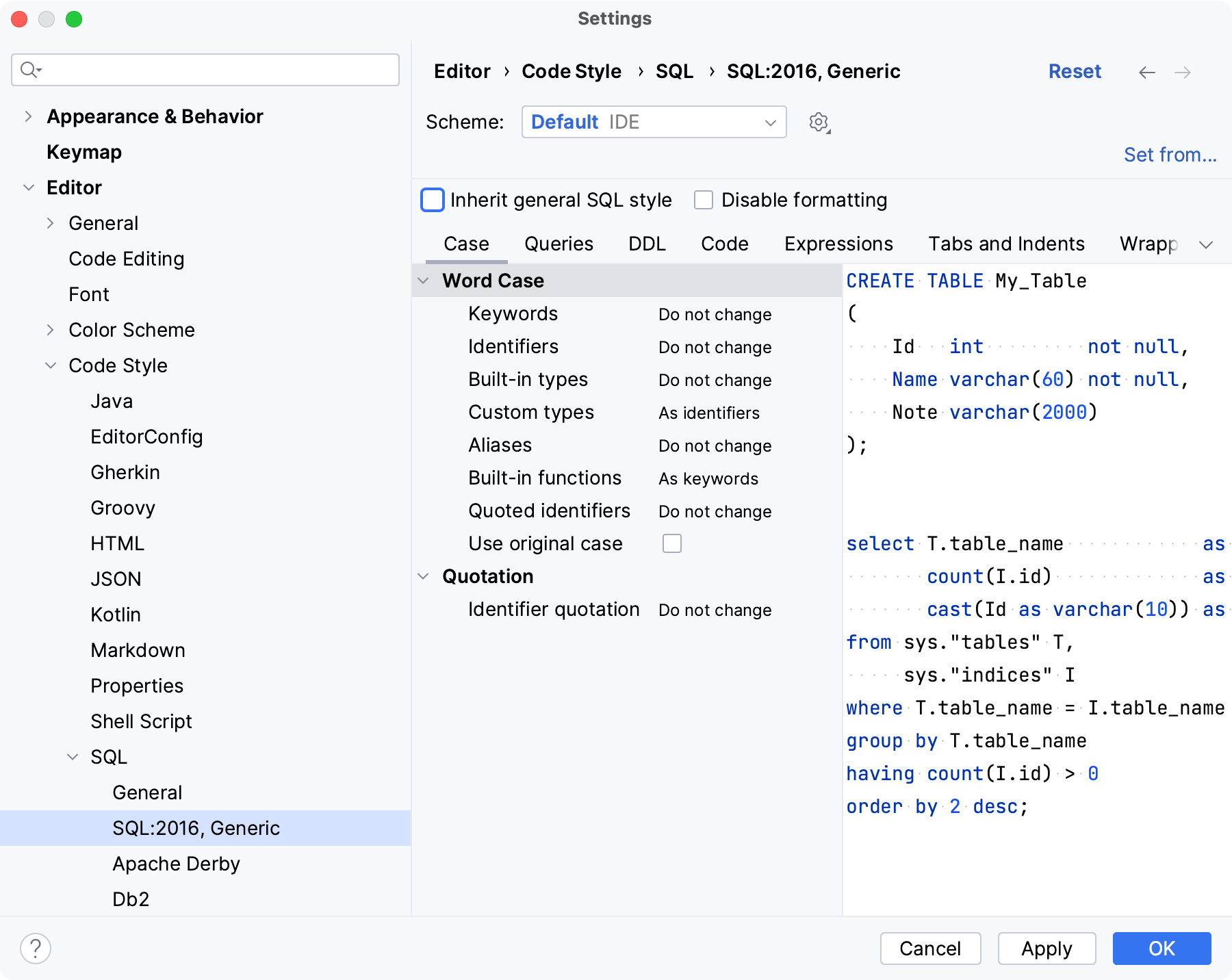应用代码样式到 Generic 应用代码样式到 Generic