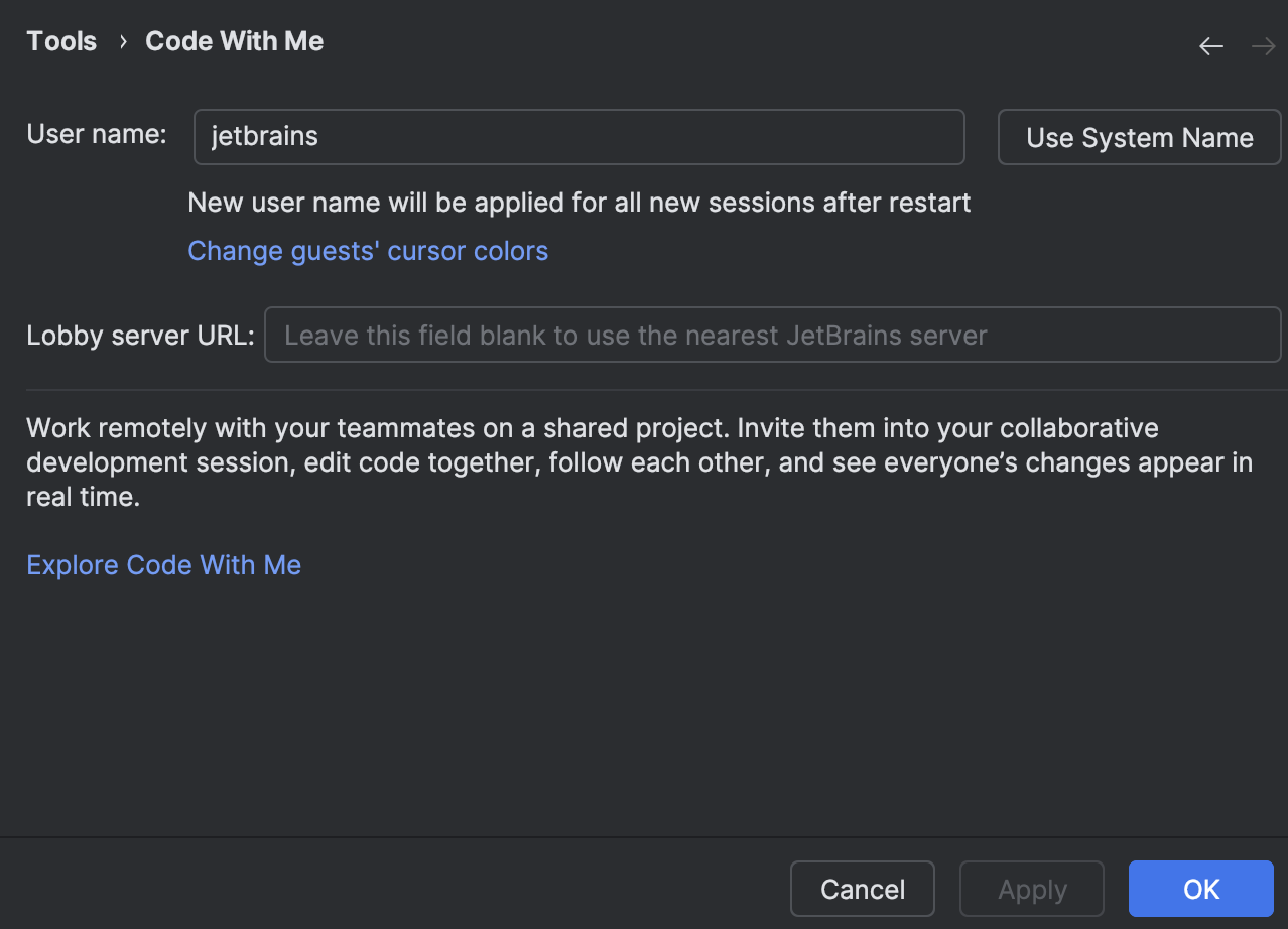 Getting started with Code With Me | IntelliJ IDEA Documentation
