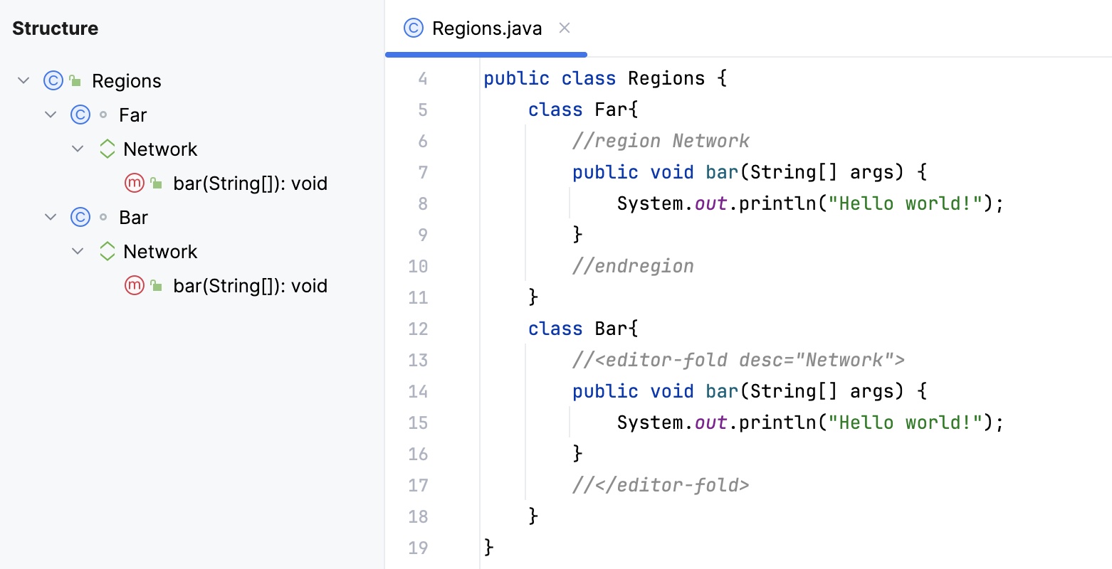 自定义折叠区域