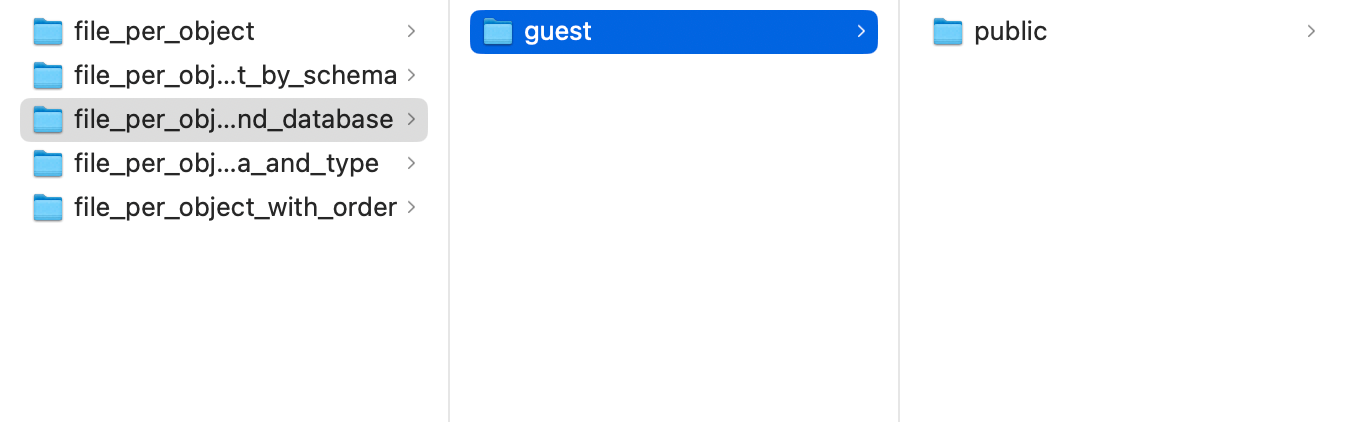 按架构和数据库每对象一个文件
