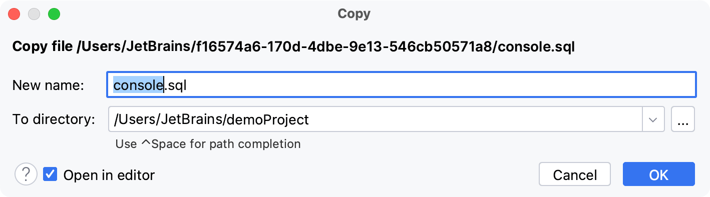 Save the console contents as a file Save the console contents as a file