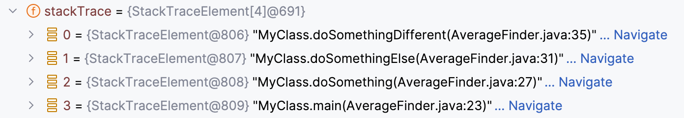 点击 Navigate 会将您带到对应方法的代码位置