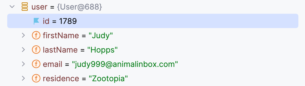 有两个字段被固定，并且带有蓝色标志