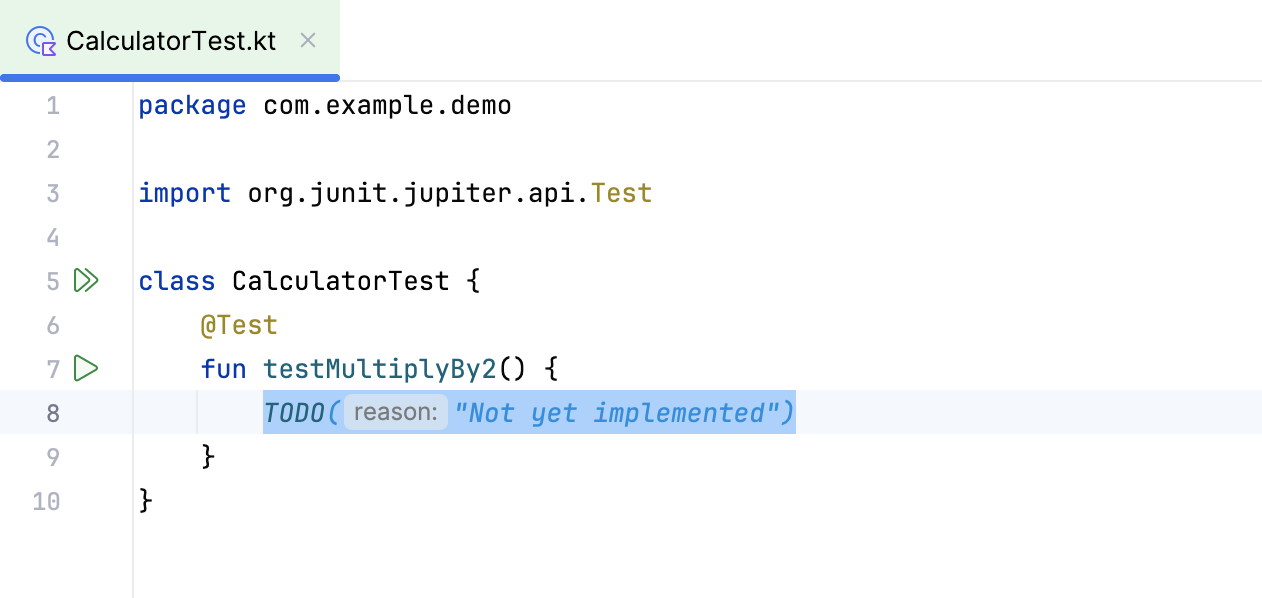 创建您的第一个测试
